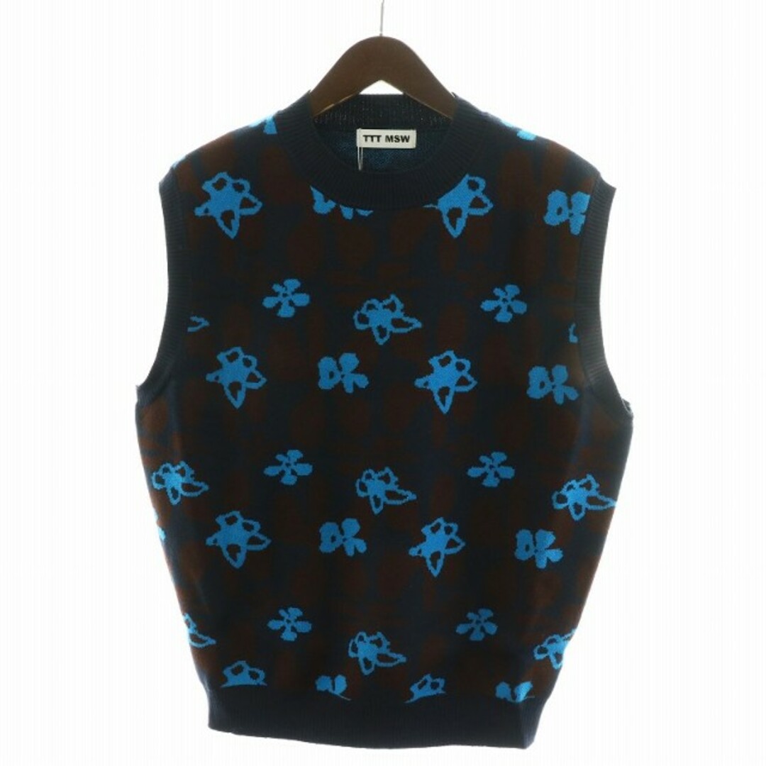 other - TTT MSW 23SS Flower Camo Knit Vest M 青 茶の通販 by other - TTT MSW 23SS Flower Camo Knit Vest M 青 茶の通販 by