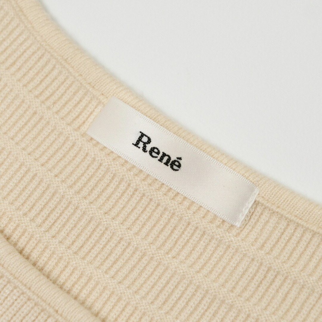 □美品□Rene ルネ ニット切替 バルーン ワンピース サイズ34