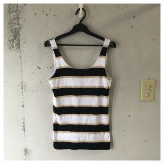 バナナリパブリック(Banana Republic)のBANANA REPUBLIC♡ノースリーブボーダー配色トップス(カットソー(半袖/袖なし))