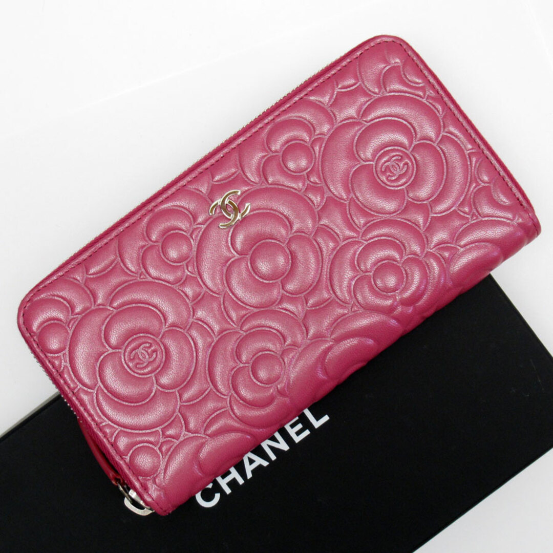 CHANEL - シャネル CHANEL ラウンドファスナー長財布 カメリア CHANEL - シャネル CHANEL ラウンドファスナー長財布 カメリア