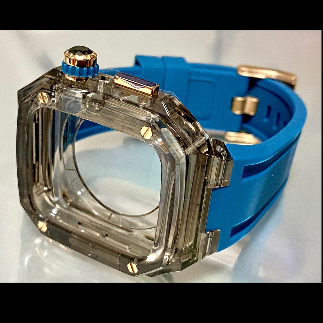 アップルウォッチラバーベルトバンドApple Watchカバーケース紺 アップルウォッチラバーベルトバンドApple Watchカバーケース紺