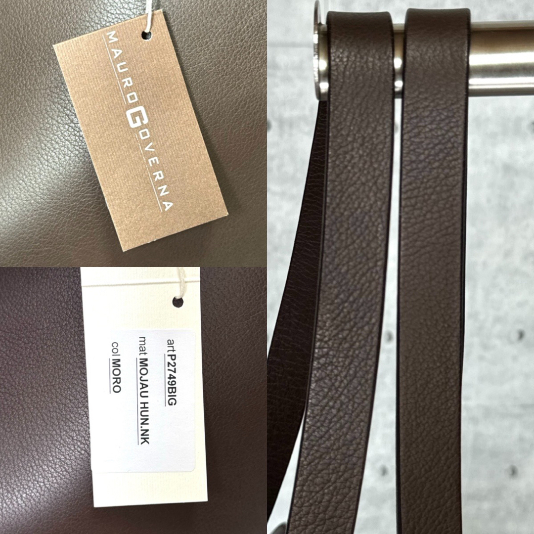 良品】MAURO GOVERNA MORO レザー 肩掛け A4 トートバッグ 良品】MAURO GOVERNA MORO レザー 肩掛け A4 トートバッグ