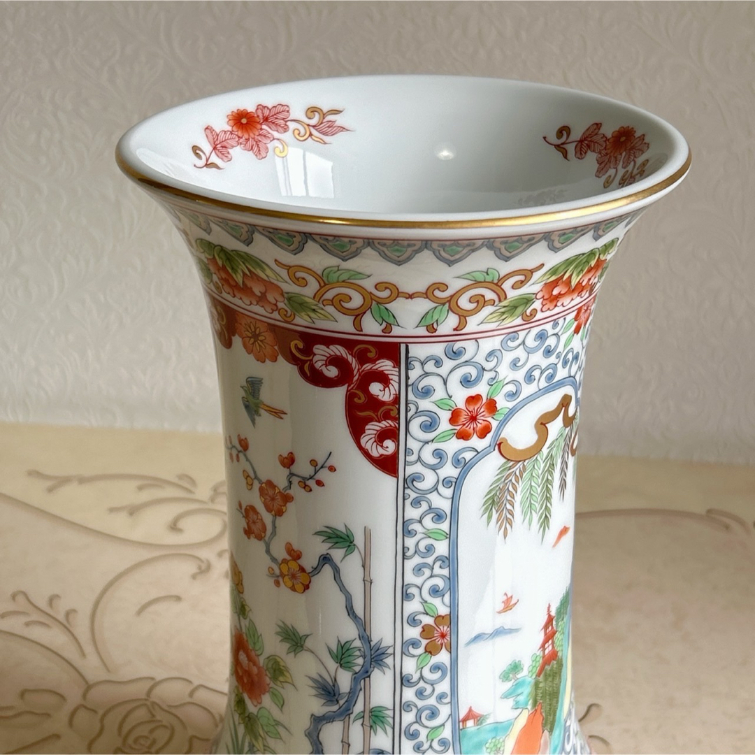 有田焼 弥左衛門窯 金彩古伊万里 花瓶 飾り壺 花器 赤絵花鳥 有田焼 弥左衛門窯 金彩古伊万里 花瓶 飾り壺 花器 赤絵花鳥