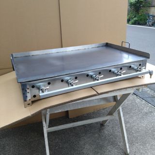 新品 なが～く使える 本格プロ仕様の鉄板 4.5ミリmm 鉄板 ３辺フチ 持手付(ストーブ/コンロ)