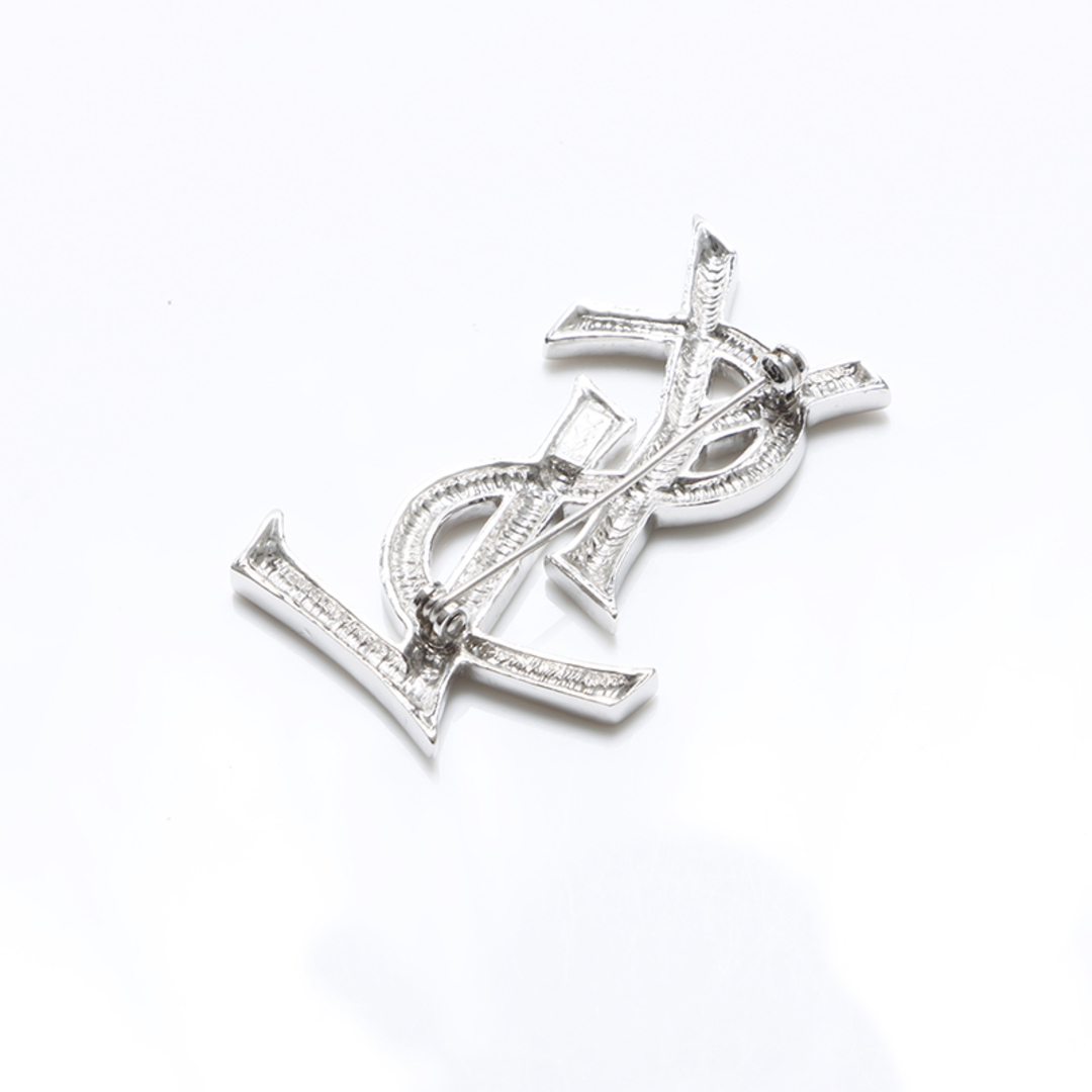 SAINT LAURENT - イヴ・サンローラン YSL YSL ロゴ ブローチの SAINT LAURENT - イヴ・サンローラン YSL YSL ロゴ ブローチの