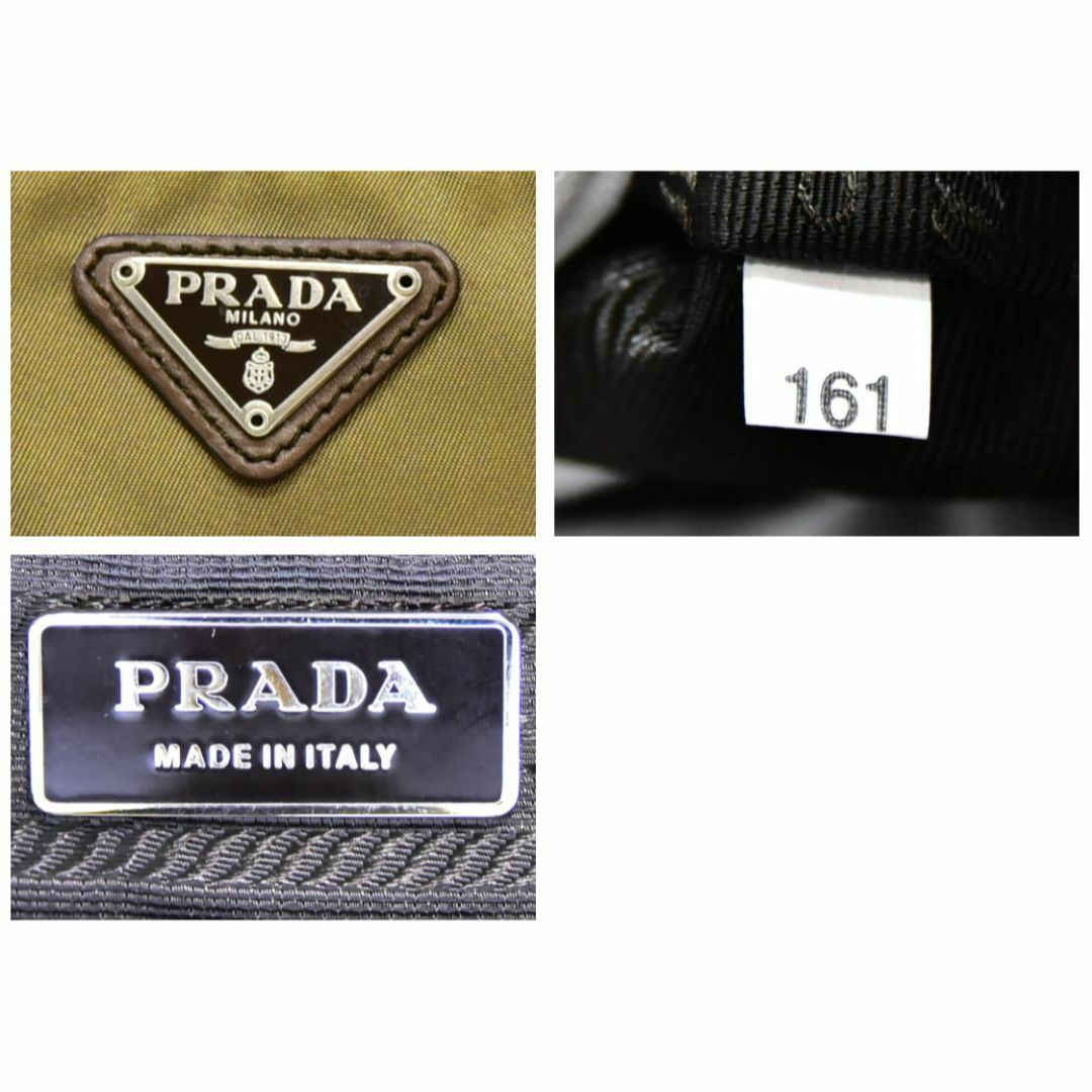 極美品 鑑定済 プラダ PRADA ショルダーバッグ 斜め掛け カーキ 極美品 鑑定済 プラダ PRADA ショルダーバッグ 斜め掛け カーキ