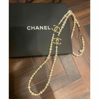 CHANEL - CHANELシャネルロングパールネックレス美品 CHANEL - CHANELシャネルロングパールネックレス美品