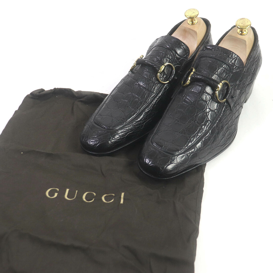 未使用品□GUCCI グッチ 115676 クロコダイルレザー ホース 未使用品□GUCCI グッチ 115676 クロコダイルレザー ホース