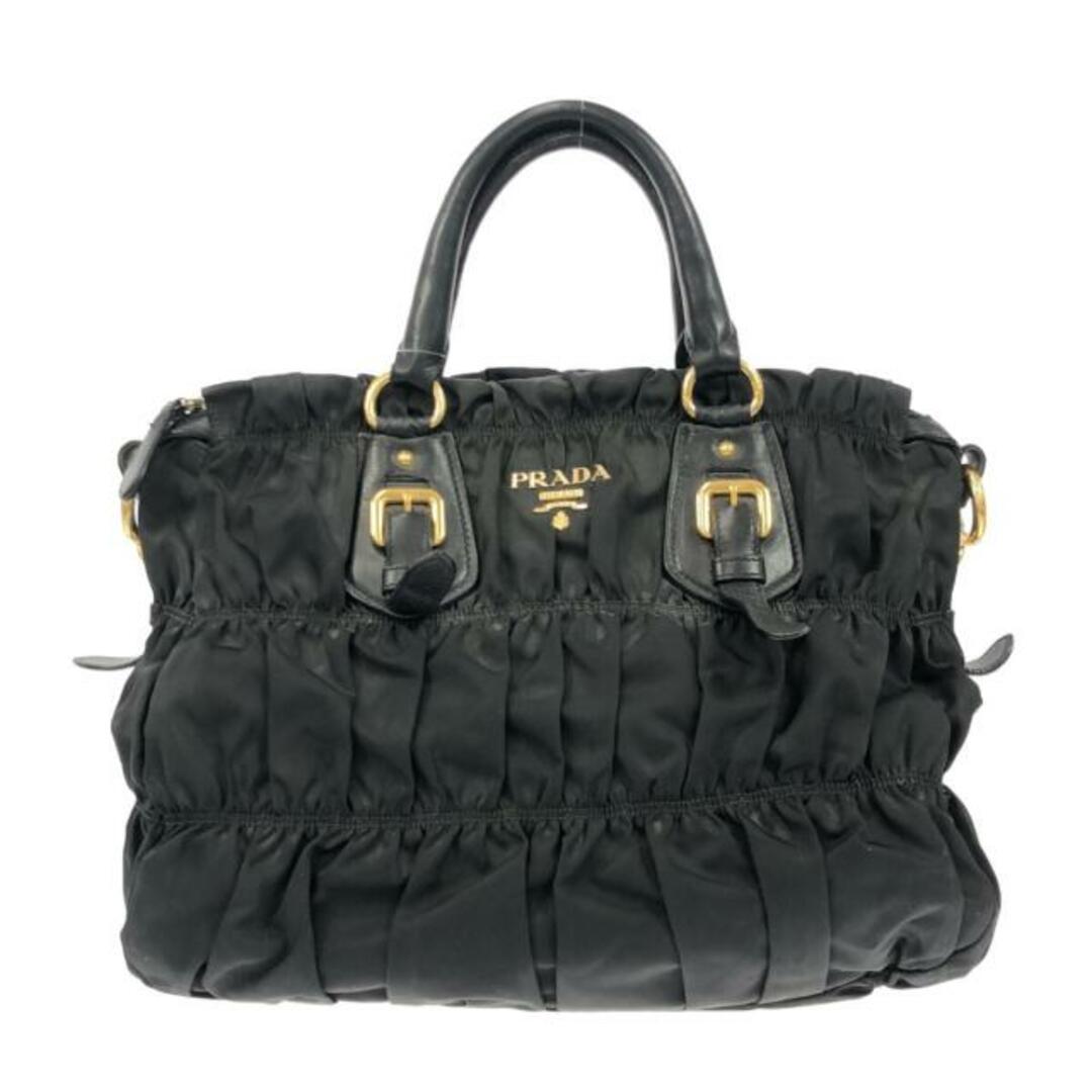 PRADA(プラダ) ハンドバッグ ギャザーバッグ BN1336 黒 ナイロン PRADA(プラダ) ハンドバッグ ギャザーバッグ BN1336 黒 ナイロン