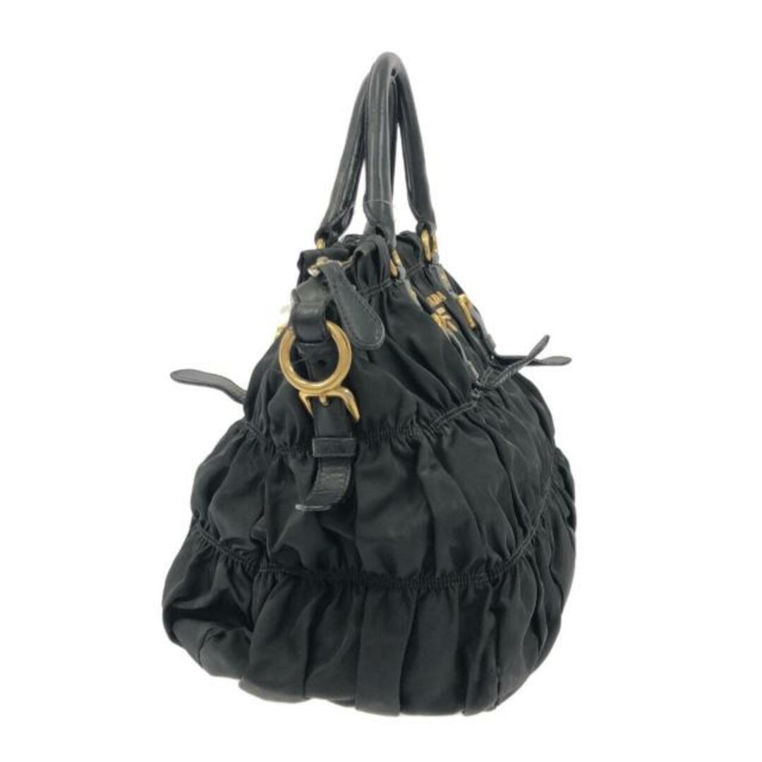 PRADA(プラダ) ハンドバッグ ギャザーバッグ BN1336 黒 ナイロン PRADA(プラダ) ハンドバッグ ギャザーバッグ BN1336 黒 ナイロン