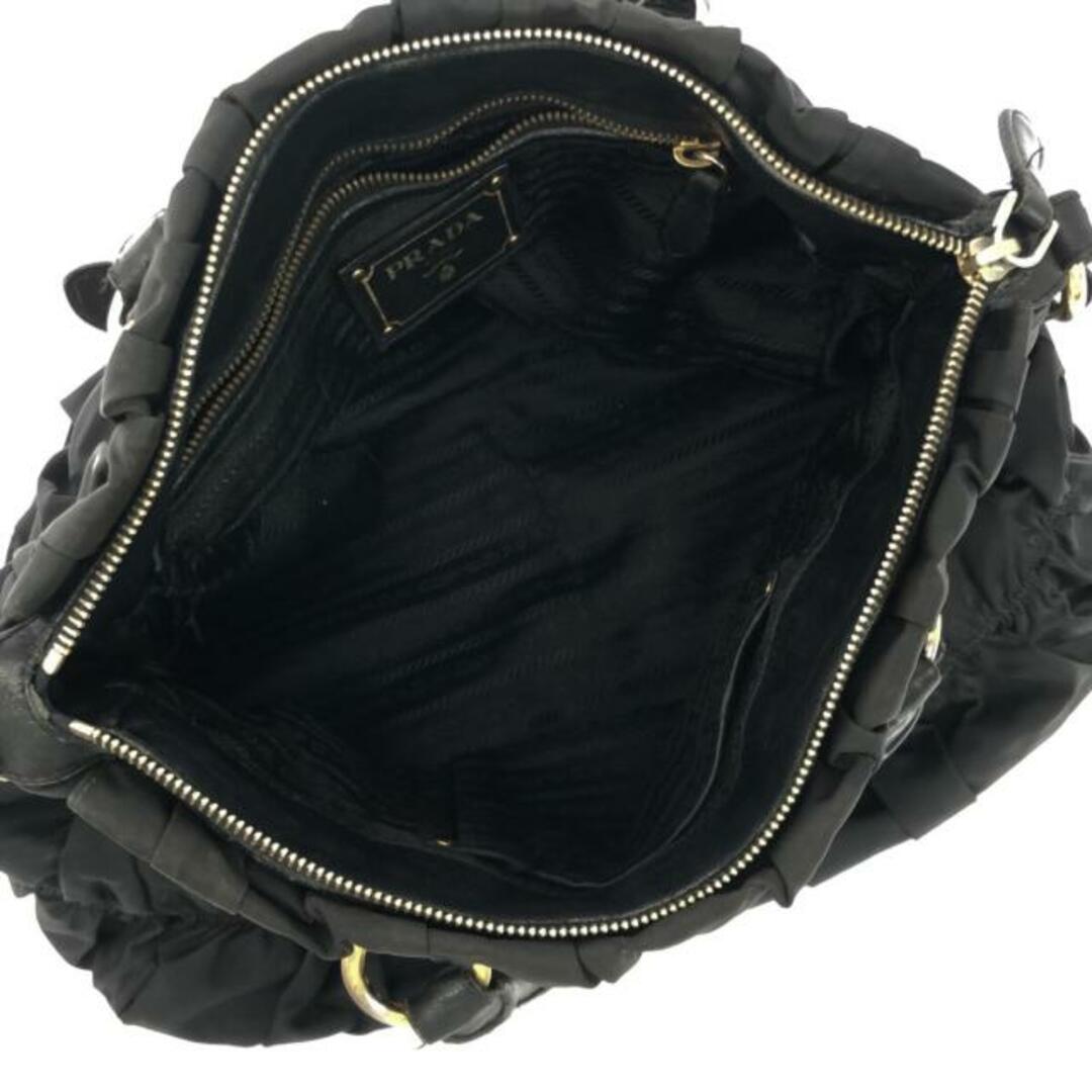 PRADA(プラダ) ハンドバッグ ギャザーバッグ BN1336 黒 ナイロン PRADA(プラダ) ハンドバッグ ギャザーバッグ BN1336 黒 ナイロン