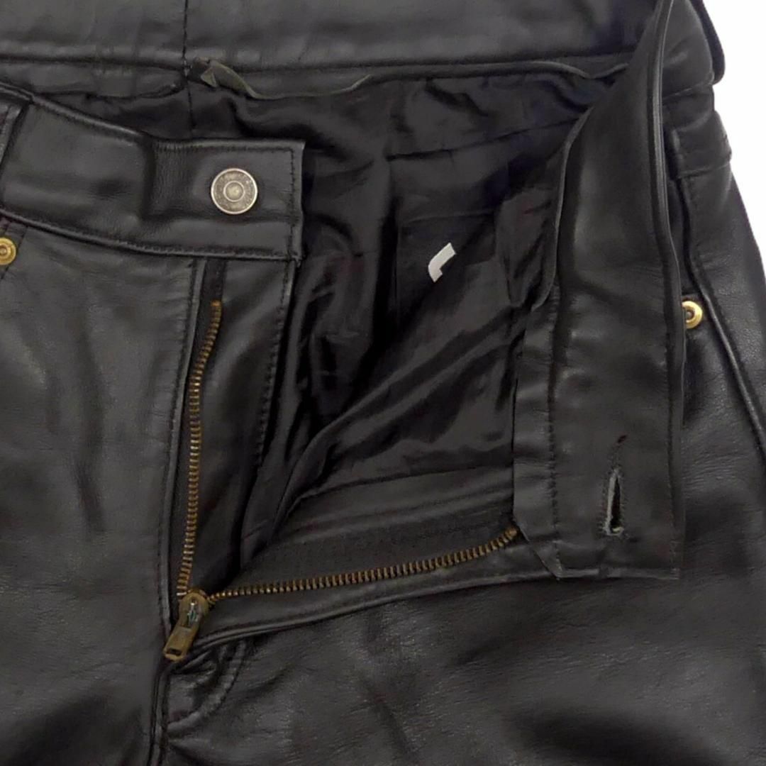 Schott ショット パンツ W32 本革 レザー 黒 USA製 JJ977 Schott ショット パンツ W32 本革 レザー 黒 USA製 JJ977