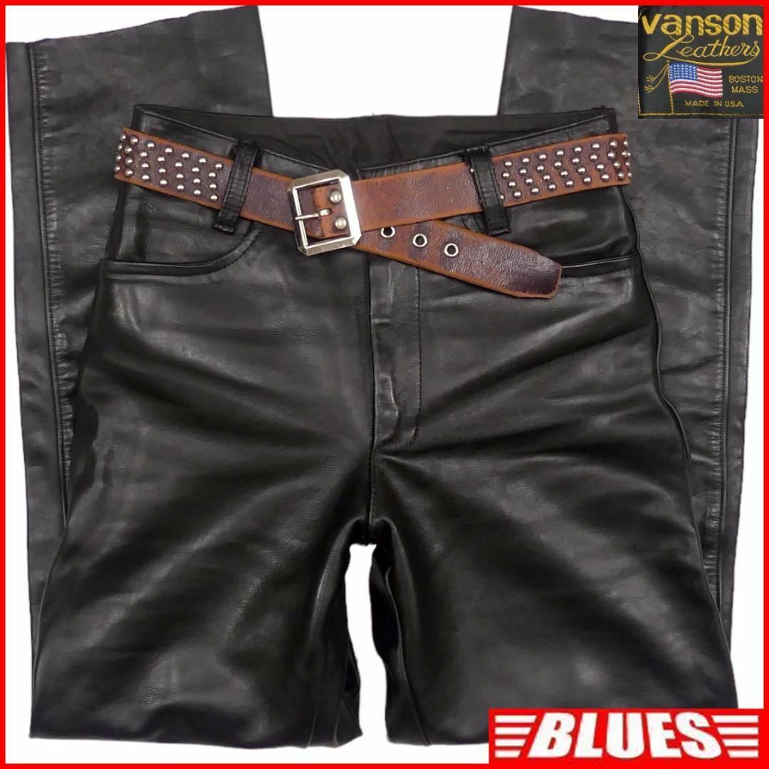 VANSON バンソン レザーパンツ 本革 W32 ストレート HH9610 VANSON バンソン レザーパンツ 本革 W32 ストレート HH9610