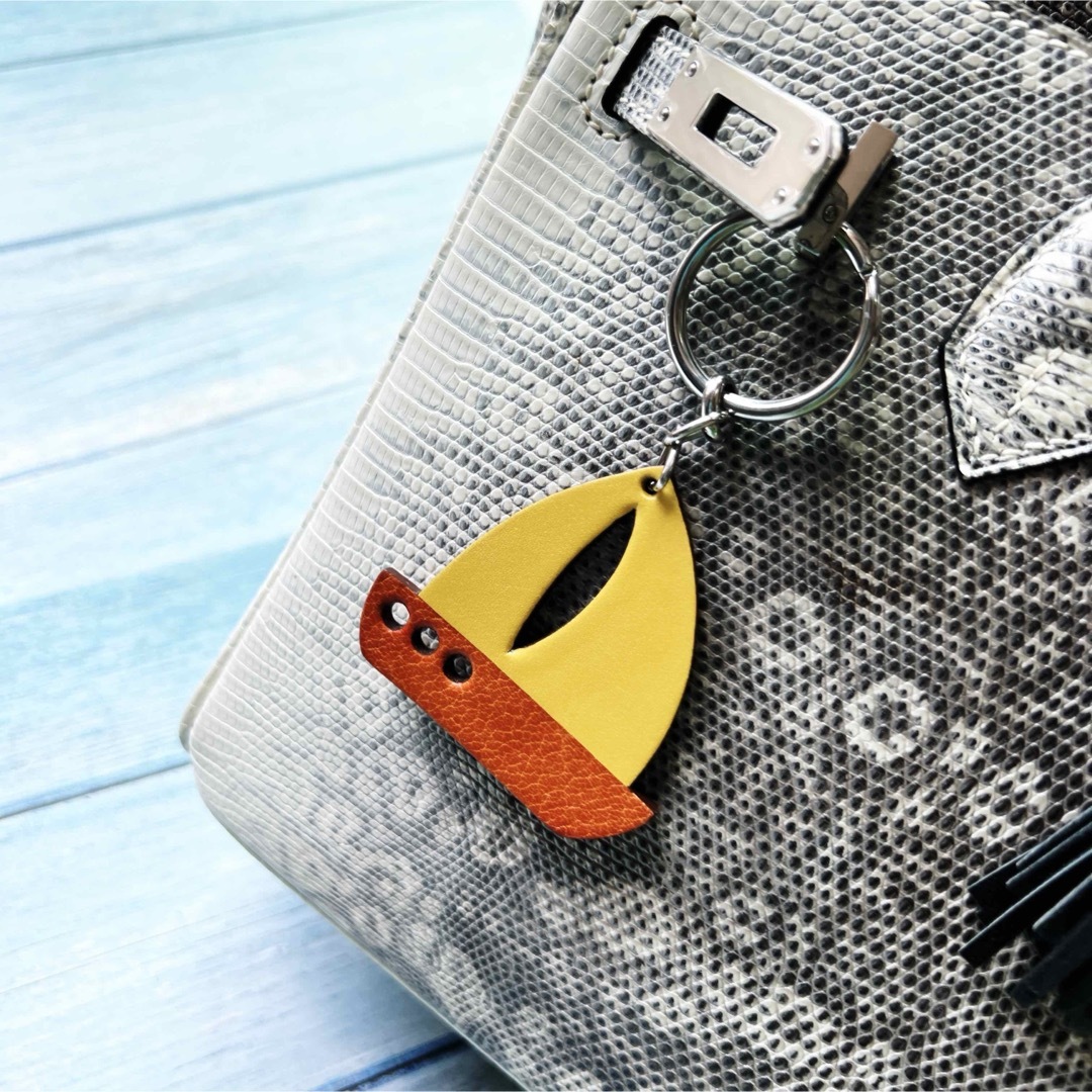 HERMES - 美品 HERMES エルメス ヨット 船 キーホルダー HERMES - 美品 HERMES エルメス ヨット 船 キーホルダー