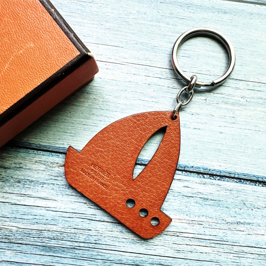 HERMES - 美品 HERMES エルメス ヨット 船 キーホルダー HERMES - 美品 HERMES エルメス ヨット 船 キーホルダー