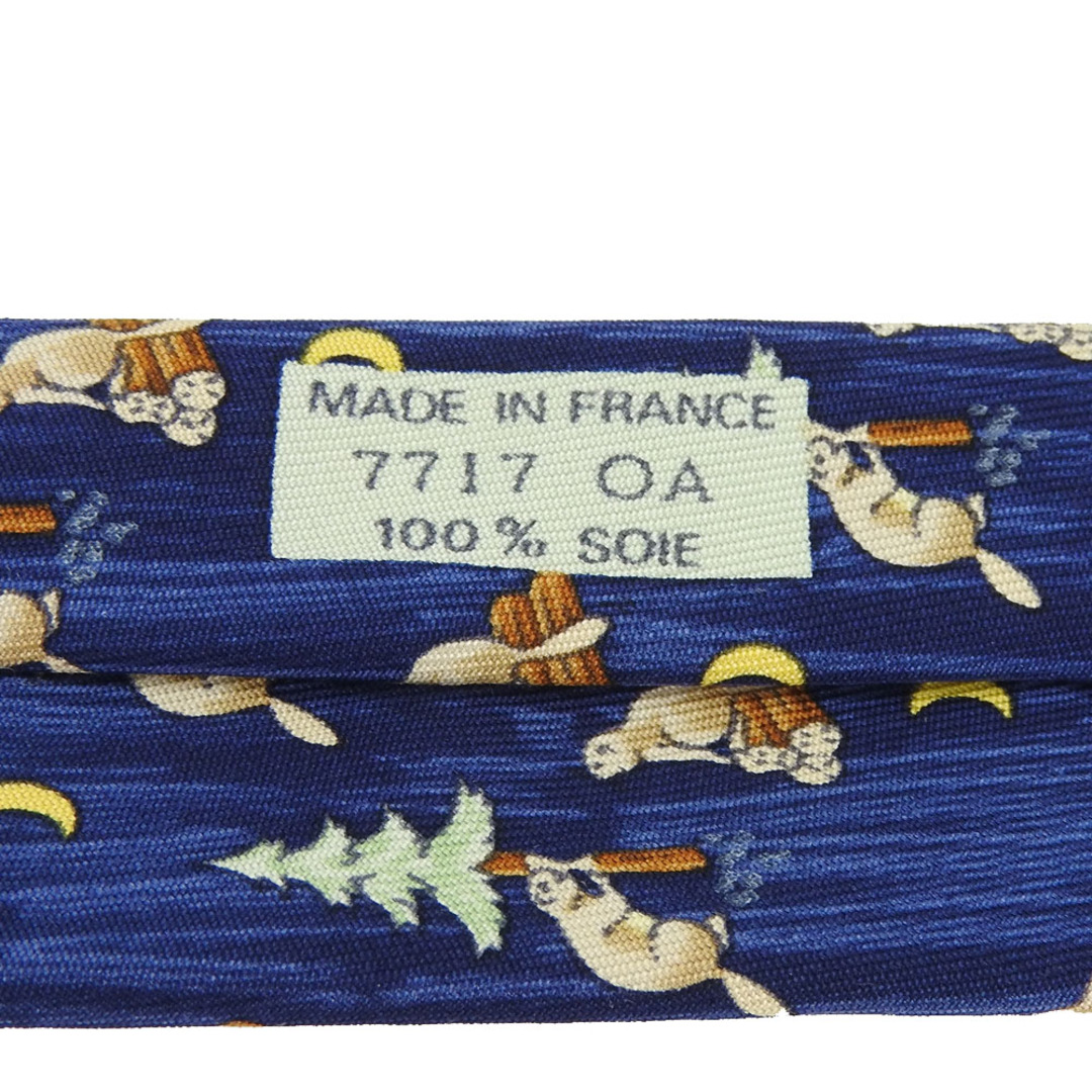 HERMES - 【中古】 エルメス ネクタイ シルク ネイビー ビーバー HERMES - 【中古】 エルメス ネクタイ シルク ネイビー ビーバー