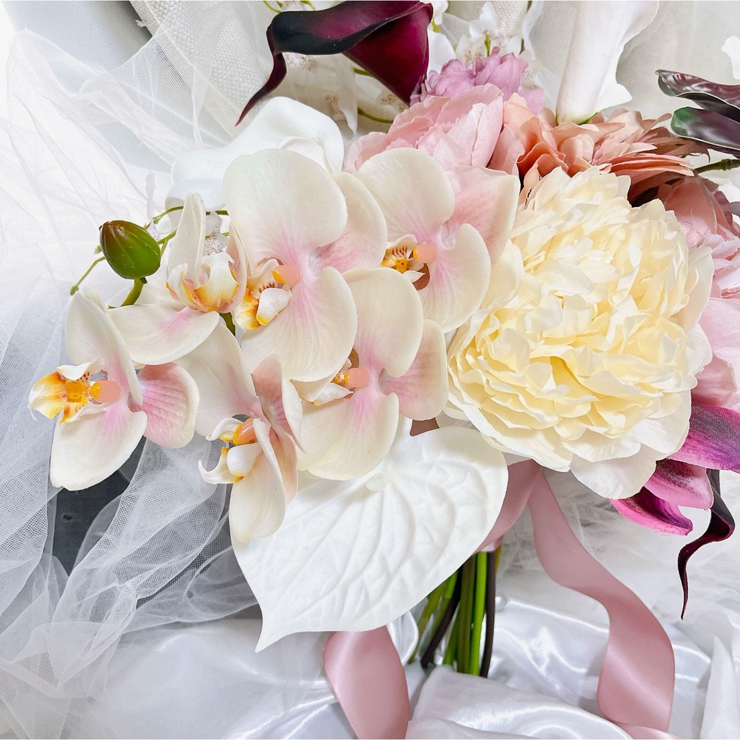 アーティフィシャルフラワーブーケ 結婚式 クラッチブーケ アーティフィシャルフラワーブーケ 結婚式 クラッチブーケ