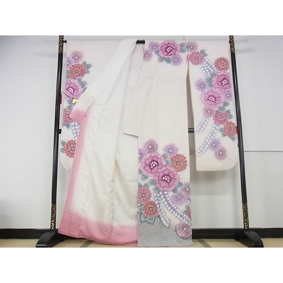 総絞り振袖と長襦袢セット