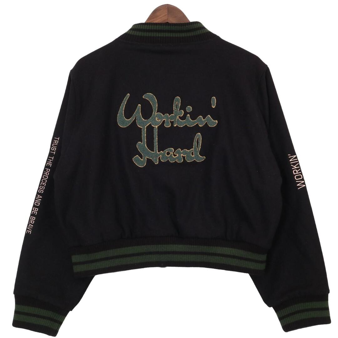ヘンレコード 藤井風 Workin'Hard ブラック×グリーン スタジャン ヘンレコード 藤井風 Workin'Hard ブラック×グリーン スタジャン