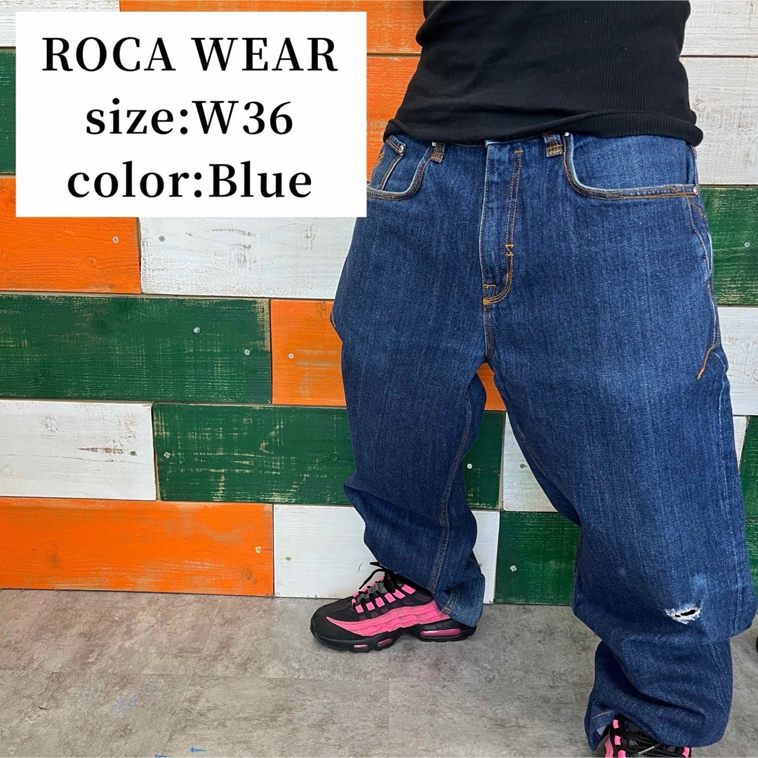 Rocawear - ROCA WEAR デニムパンツ ストリート HIPHOP 刺繍の Rocawear - ROCA WEAR デニムパンツ ストリート HIPHOP 刺繍の