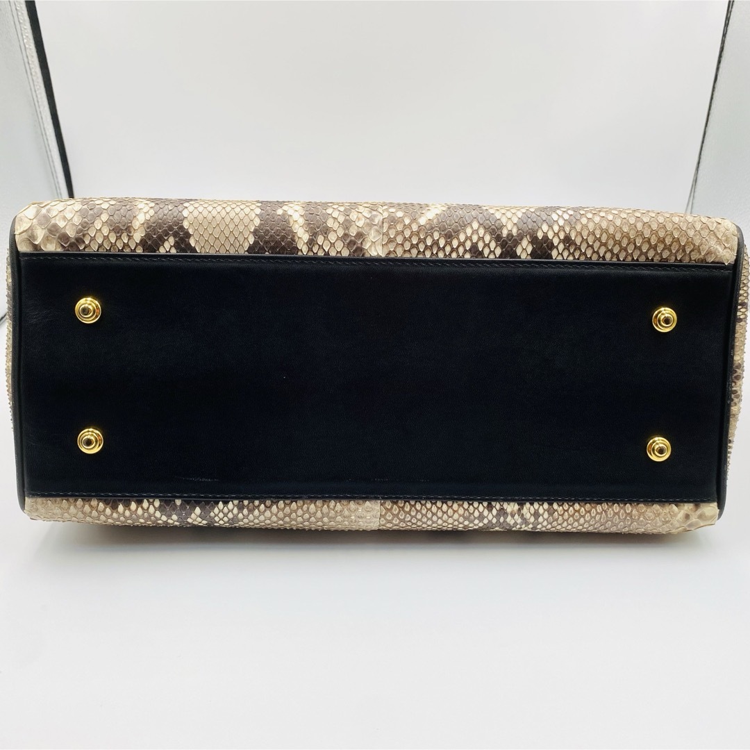 □JRA公認□美品□ パイソン 蛇革 ハンドバッグ トートバッグ □JRA公認□美品□ パイソン 蛇革 ハンドバッグ トートバッグ