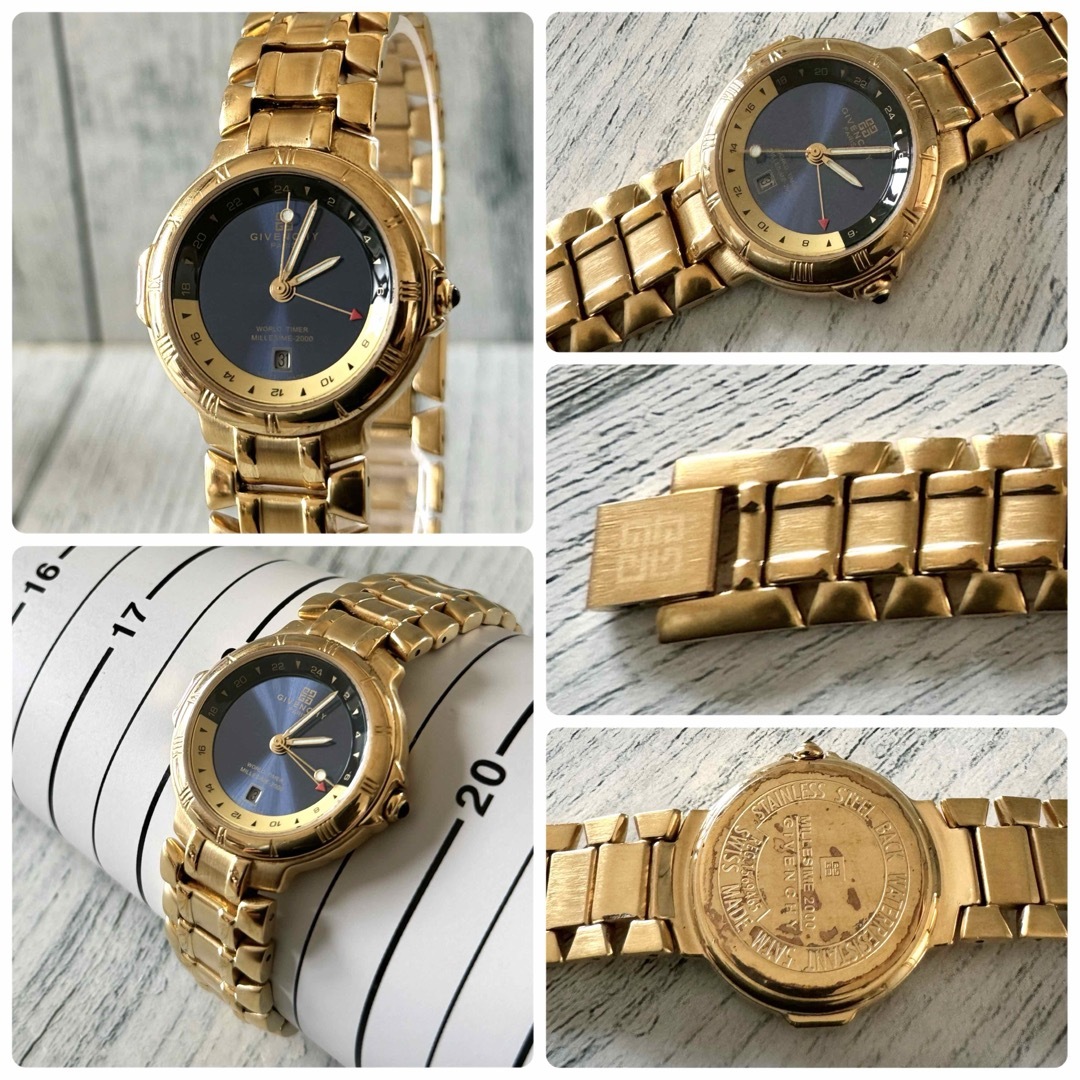 GIVENCHY - 【電池交換済】GIVENCHY ジバンシー 腕時計 GMT GIVENCHY - 【電池交換済】GIVENCHY ジバンシー 腕時計 GMT