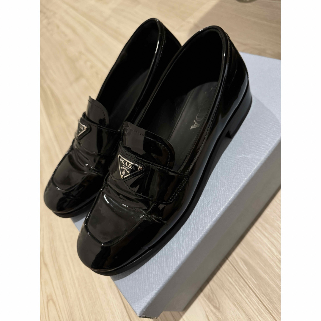 PRADA プラダ ローファー 黒 申せ サイズ37 PRADA プラダ ローファー 黒 申せ サイズ37
