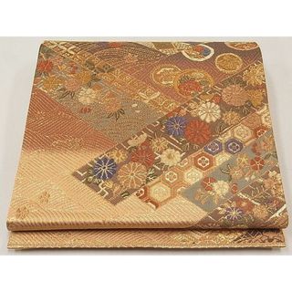 平和屋着物◎六通柄袋帯　唐織　立波花蝶文　金糸　逸品　CAAE3616ku(帯)