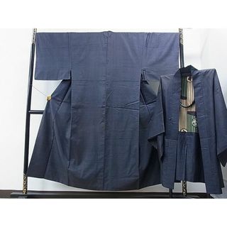 平和屋着物■男性　紬　アンサンブル　吉祥文　逸品　CAAE6690yc