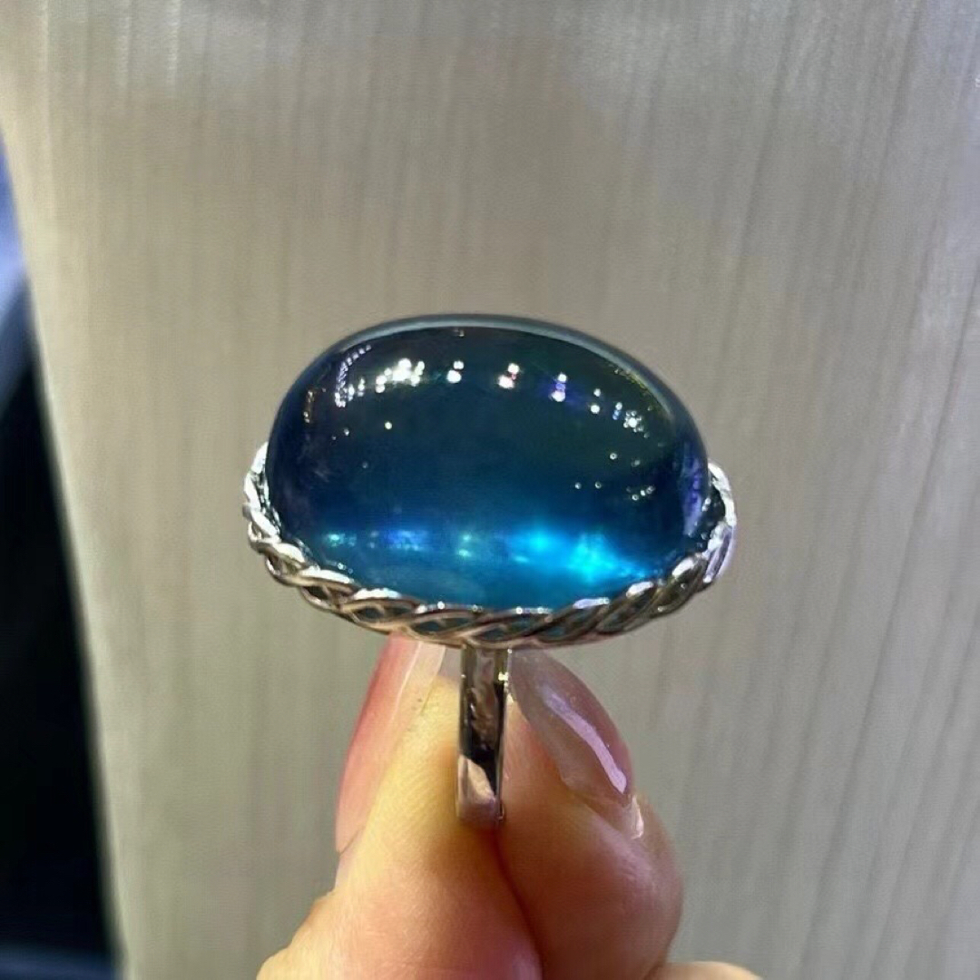 ⭐︎【天然 】アクアマリン リング s925 14.1g ⭐︎【天然 】アクアマリン リング s925 14.1g