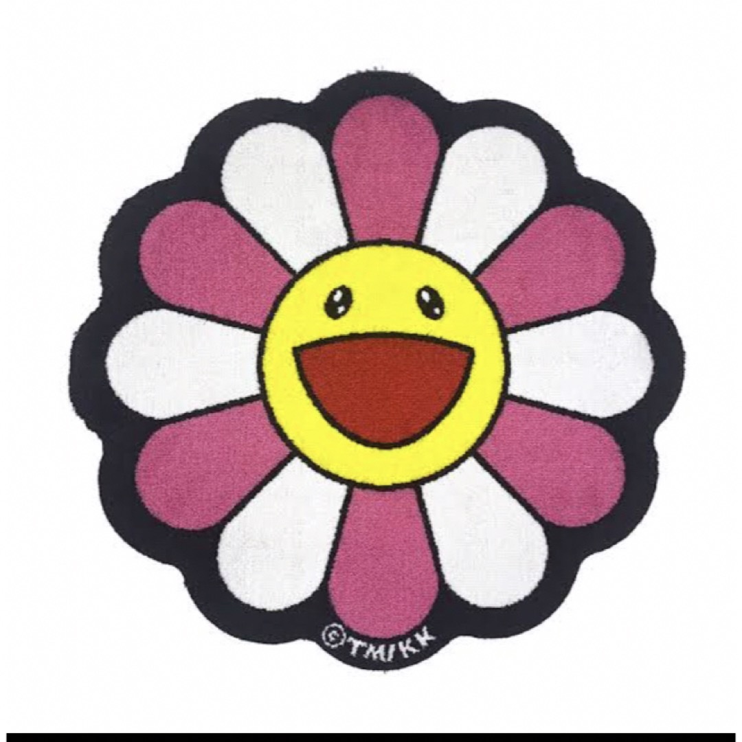Flower Floor Mat / Pink × White Flower Floor Mat / Pink × White