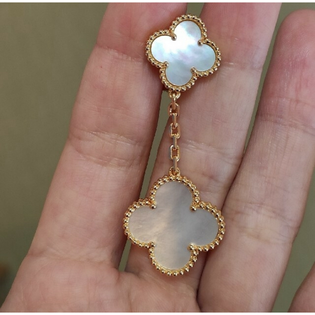 Van Cleef & Arpels - アルハンブラ 2連ピアスの通販 by はち Van Cleef & Arpels - アルハンブラ 2連ピアスの通販 by はち