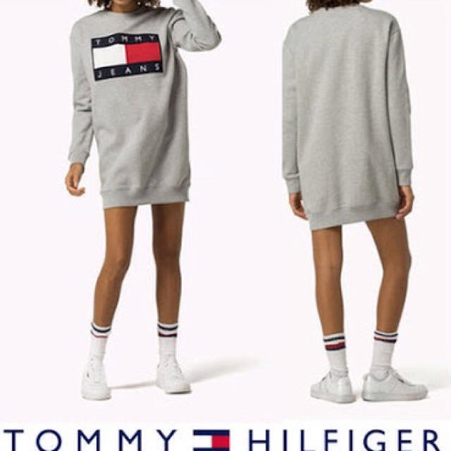 TOMMY HILFIGER(トミーヒルフィガー)のラスト１点 正規品 新品タグ付き トミーヒルフィガー スウェット ワンピース レディースのワンピース(ひざ丈ワンピース)の商品写真