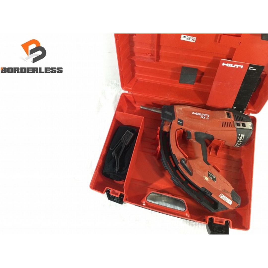 ☆品☆HILTI ヒルティ ガス式鋲打機 GX3 01 ケース付 ガス式 ☆品☆HILTI ヒルティ ガス式鋲打機 GX3 01 ケース付 ガス式