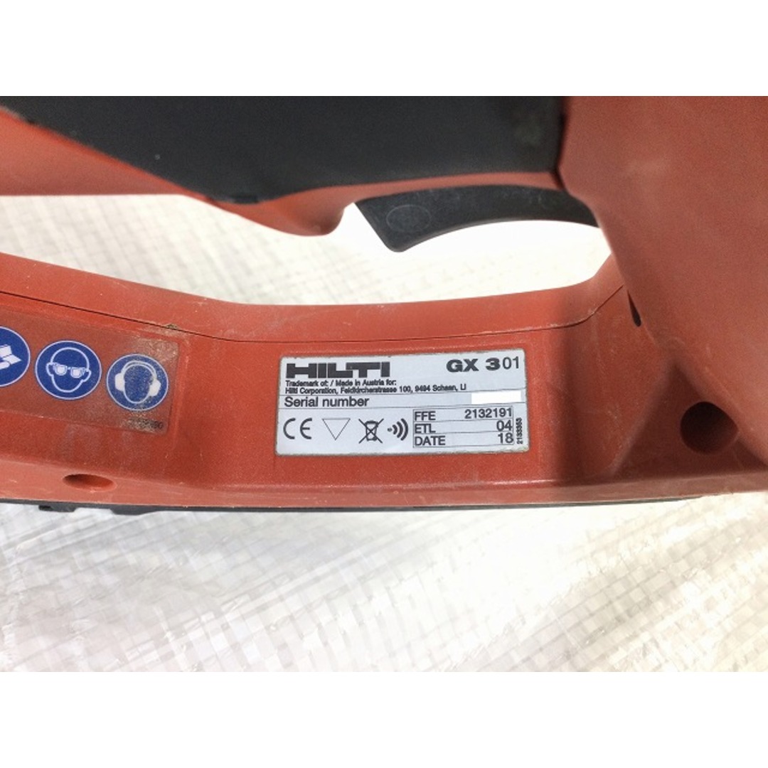 ☆品☆HILTI ヒルティ ガス式鋲打機 GX3 01 ケース付 ガス式鋲 ☆品☆HILTI ヒルティ ガス式鋲打機 GX3 01 ケース付 ガス式鋲