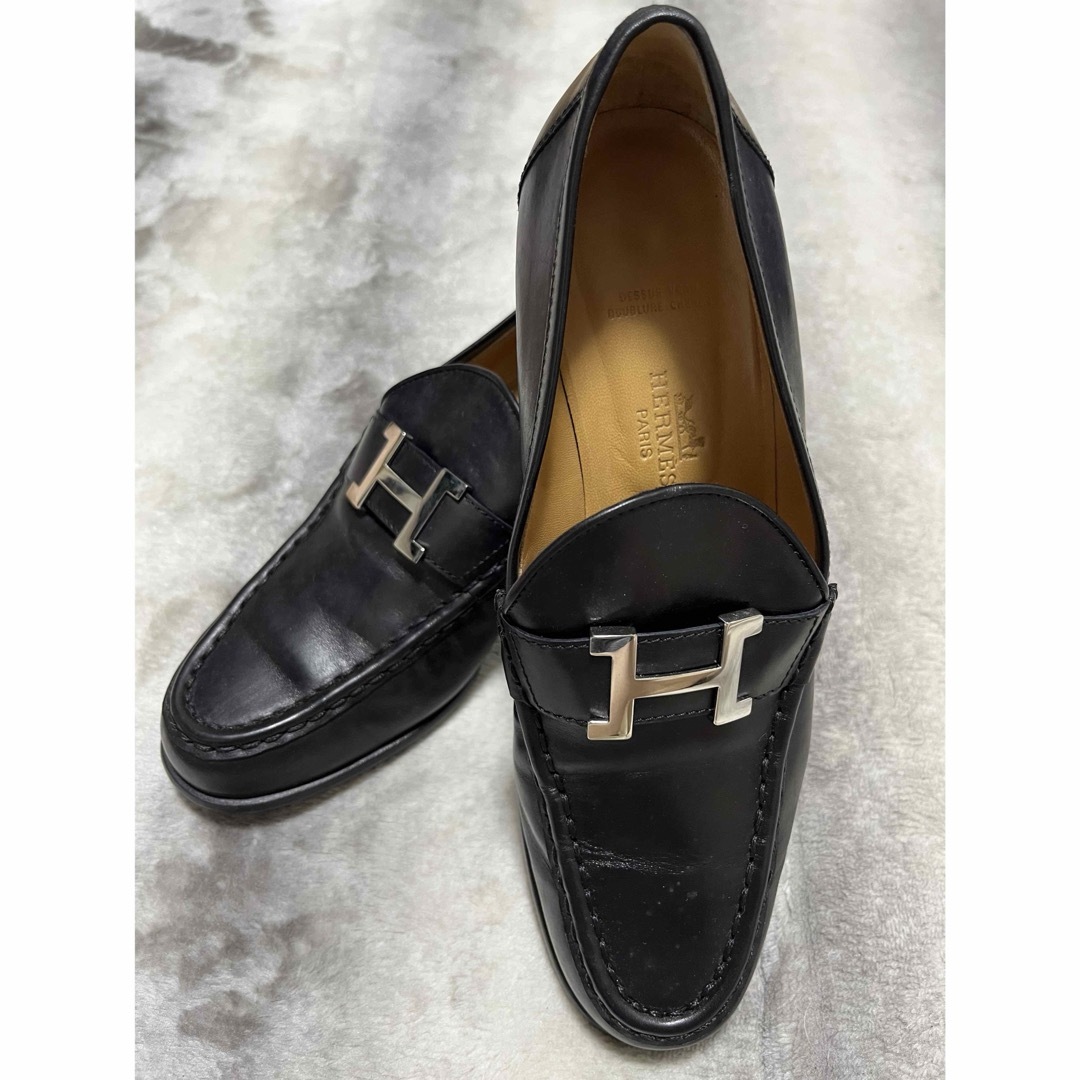 HERMES - エルメス ローファー パンプス モカシン Hロゴ HERMES - エルメス ローファー パンプス モカシン Hロゴ