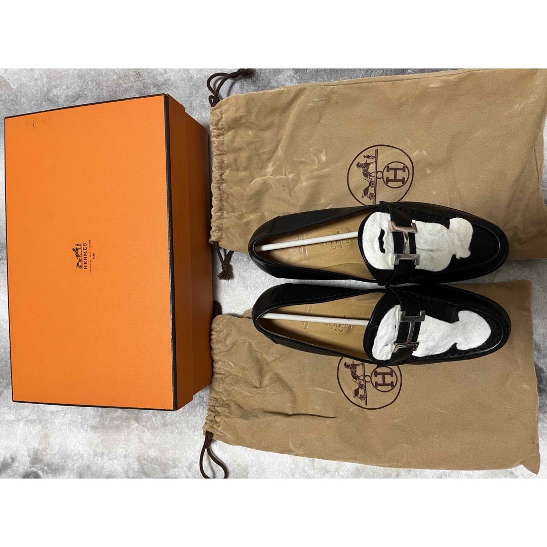 HERMES - エルメス ローファー パンプス モカシン Hロゴ HERMES - エルメス ローファー パンプス モカシン Hロゴ