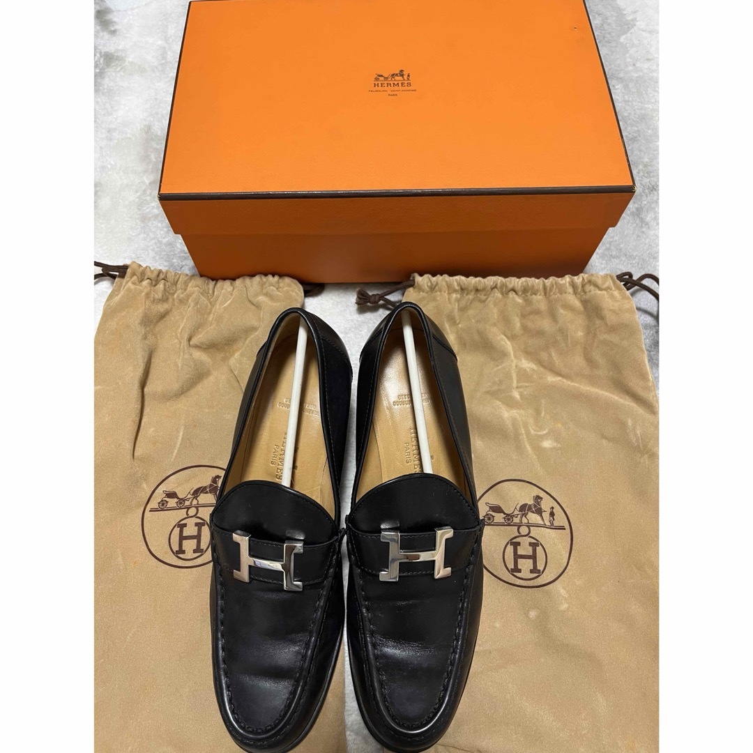 HERMES - エルメス ローファー パンプス モカシン Hロゴ HERMES - エルメス ローファー パンプス モカシン Hロゴ