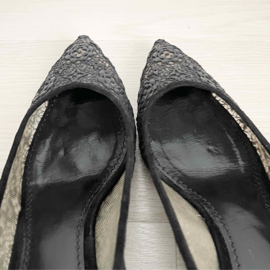 LOUIS VUITTON ルイヴィトン レースパンプス ブラック 37 レース LOUIS VUITTON ルイヴィトン レースパンプス ブラック 37 レース