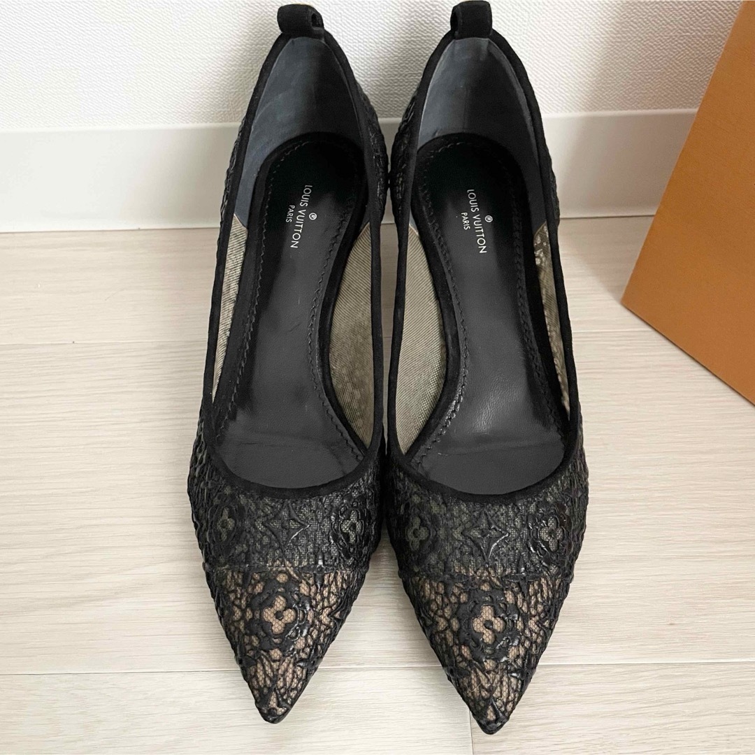 LOUIS VUITTON ルイヴィトン レースパンプス ブラック 37 レース LOUIS VUITTON ルイヴィトン レースパンプス ブラック 37 レース