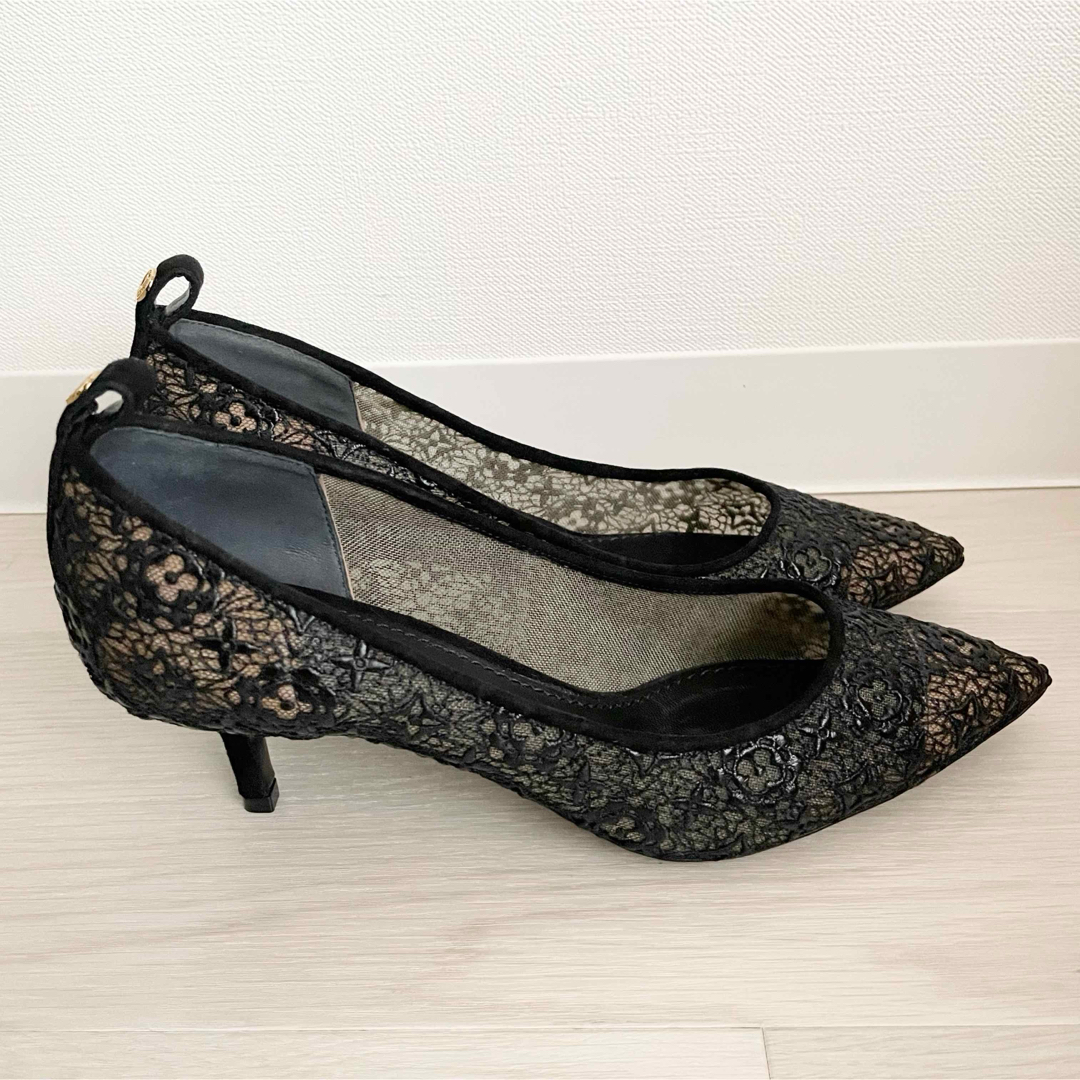 LOUIS VUITTON ルイヴィトン レースパンプス ブラック 37 レース LOUIS VUITTON ルイヴィトン レースパンプス ブラック 37 レース
