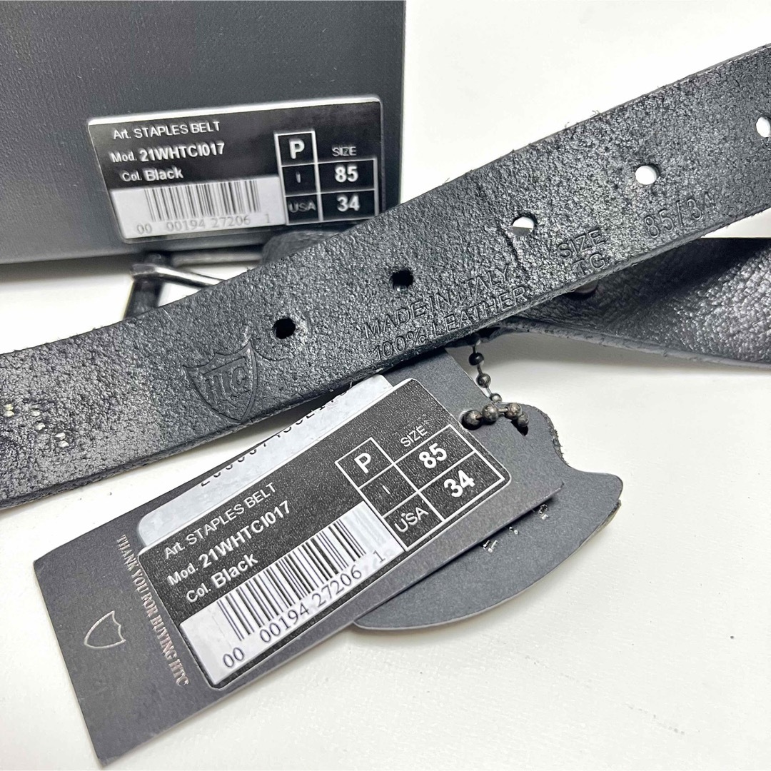 HTC - 85 新品 HTC エイチティーシー レザー スタッズベルト 黒 HTC - 85 新品 HTC エイチティーシー レザー スタッズベルト 黒