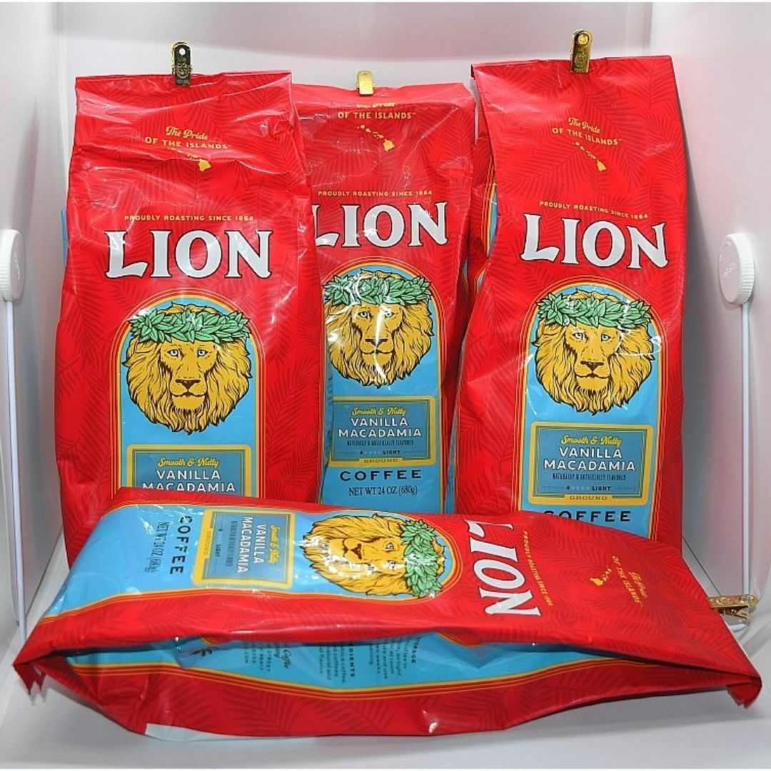 超ビッグLIONライオンコーヒー・バニマカ24oz(680g)×4袋 中抽き 超ビッグLIONライオンコーヒー・バニマカ24oz(680g)×4袋 中抽き