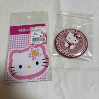 サンリオ(サンリオ)の新品未使用　ハローキティ　カオハナ　ステッカー　缶バッチ　非売品(キャラクターグッズ)