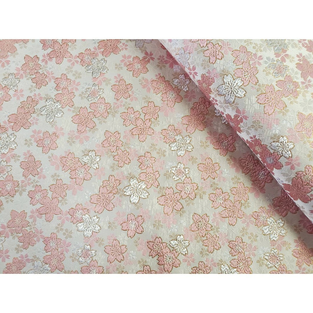 西陣 - SALE! 西陣織 高級金襴生地 舞桜 ピンク/金 KY-331-1の 西陣 - SALE! 西陣織 高級金襴生地 舞桜 ピンク/金 KY-331-1の