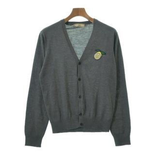 ami - ami アミ カーディガン S グレーx黄x緑 【古着】【中古 ami - ami アミ カーディガン S グレーx黄x緑 【古着】【中古