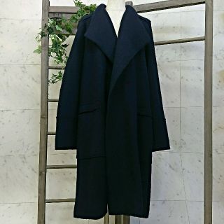 ザラ(ZARA)の極美品 ザラ ZARA ロングトレンチガウンコート ネイビー XL 大きいサイズ(ロングコート)