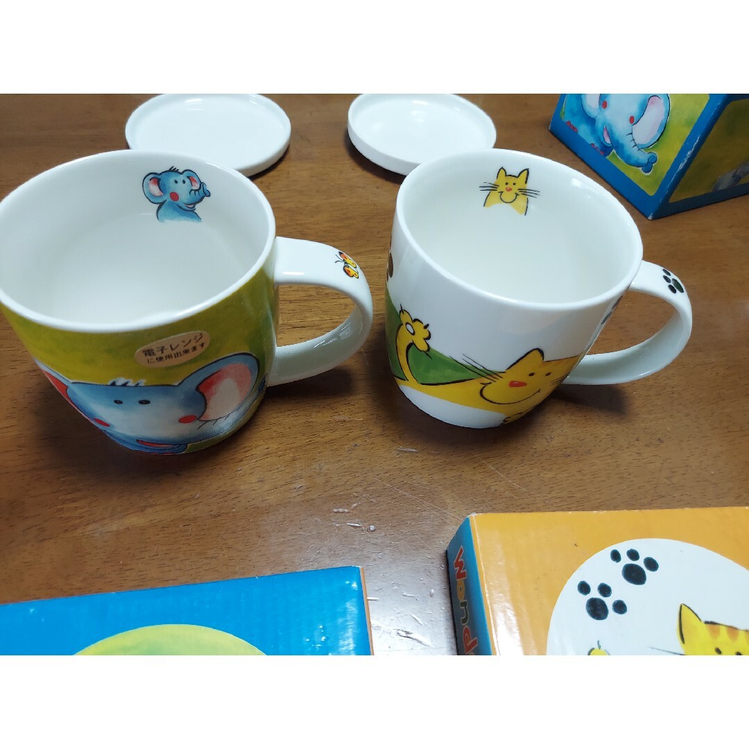 蓋つき マグカップ 象と猫セットの通販 by ちよこshop ܀ꕤ୭ 蓋つき マグカップ 象と猫セットの通販 by ちよこshop ܀ꕤ୭