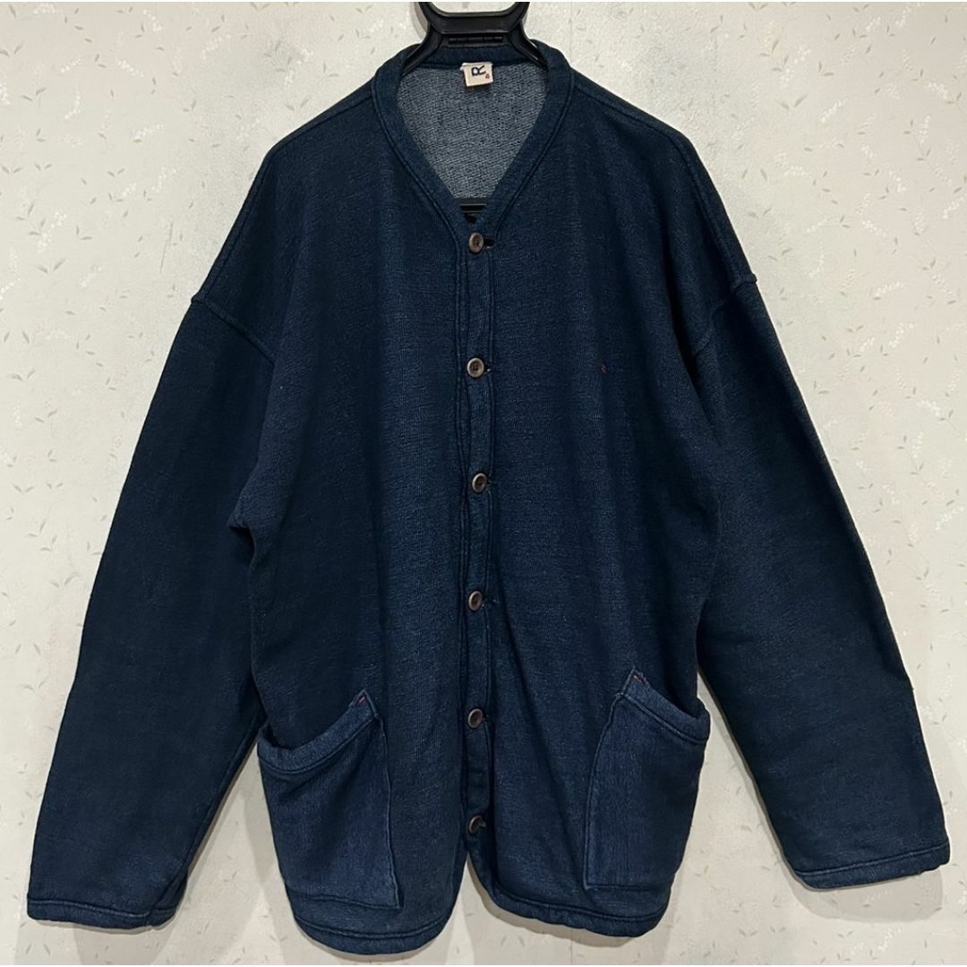 45rpm 45R 藍染 インディゴ 濃紺 スウェット カーディガン 4 45rpm 45R 藍染 インディゴ 濃紺 スウェット カーディガン 4