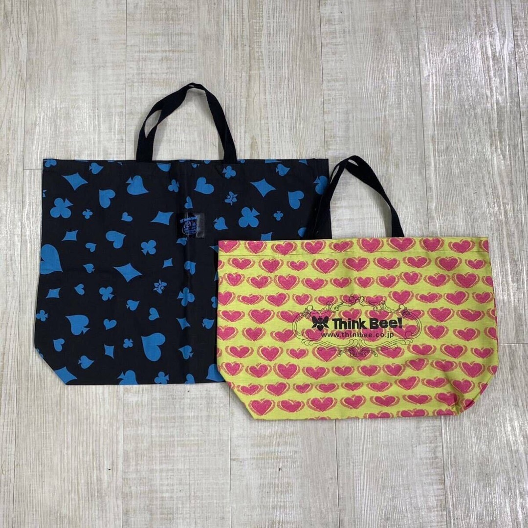 Think Bee! - Think Bee! バイカラー エコ バッグ 2枚 セット Think Bee! - Think Bee! バイカラー エコ バッグ 2枚 セット